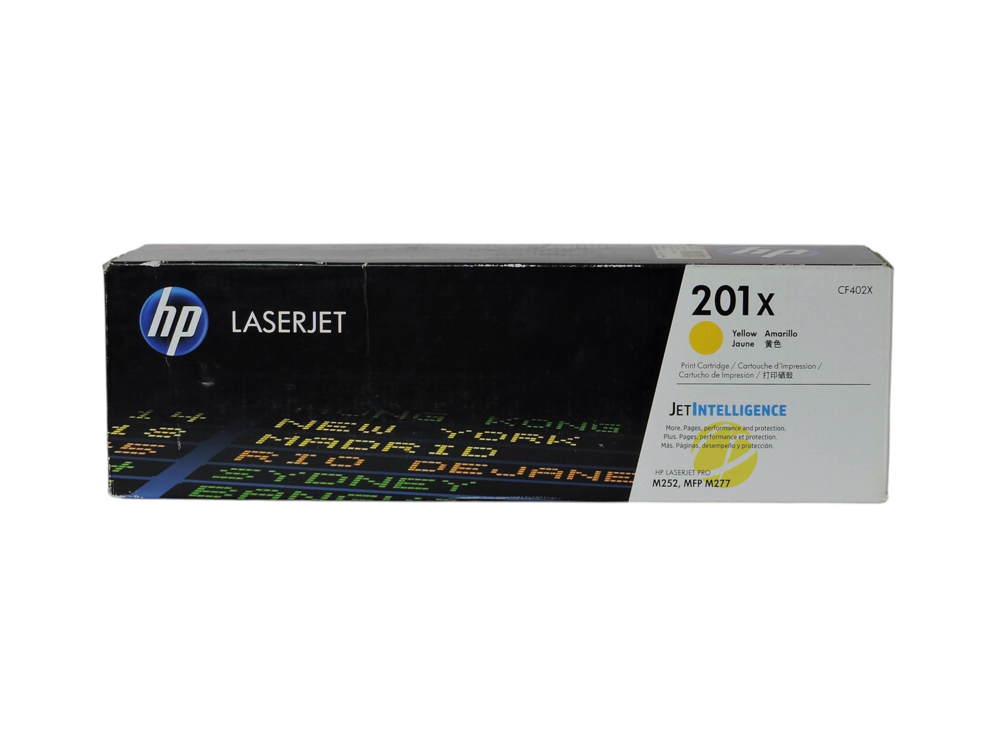 Caja de cartucho de tóner amarillo original HP 201X CF402X de Compras Perfectas para impresoras láser